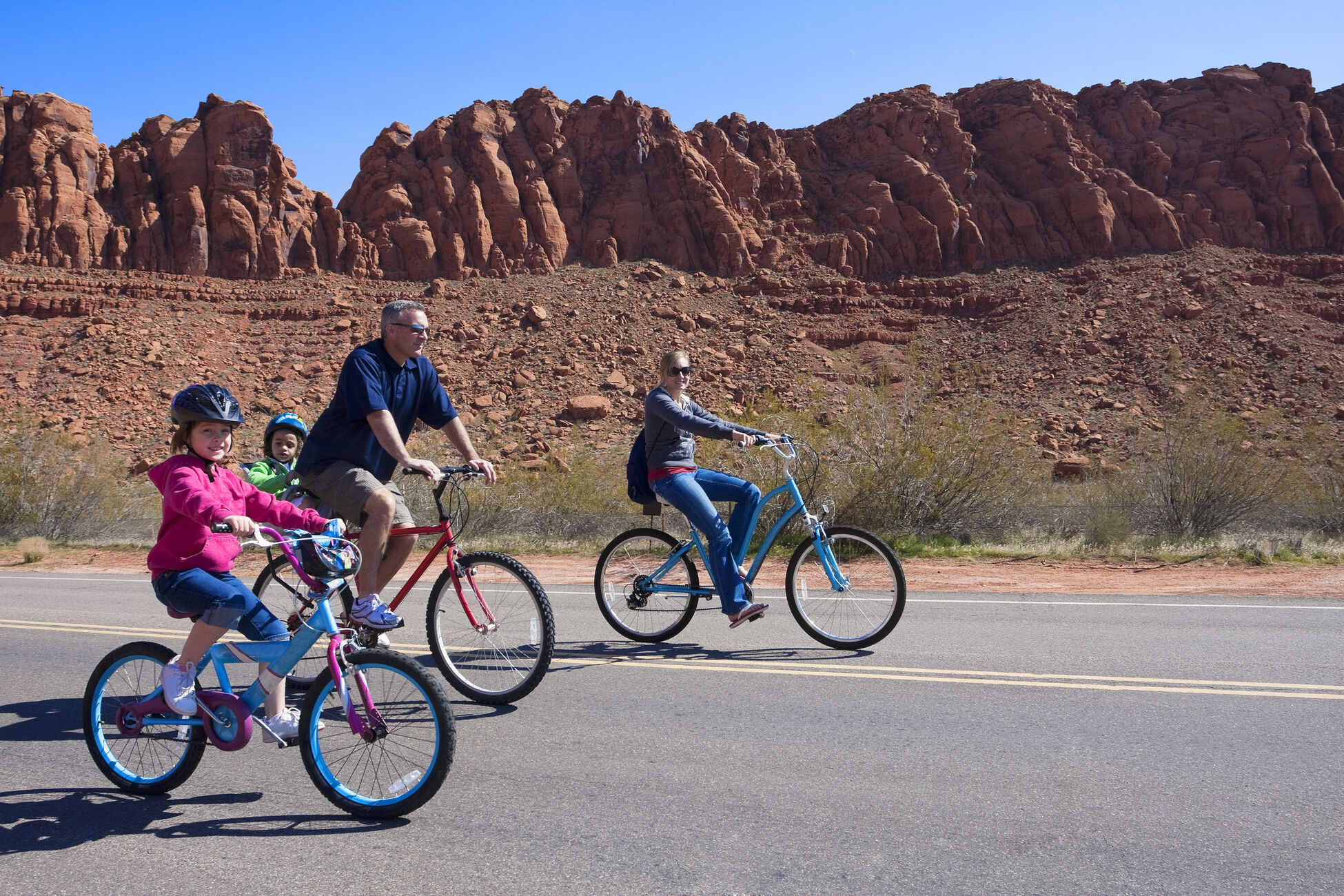 Family Biking in Nevada