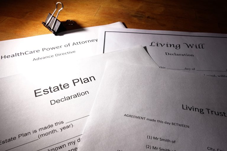 Estate Planning Documents On A Tabletop